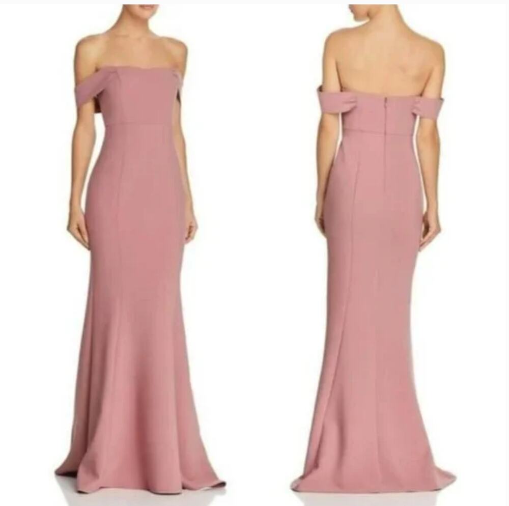 New Likely Bartolli Nors Mermaid Evening Gown Blush Maxi Dress Women's Size 2